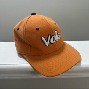 💥TN Volunteers Vols Orange Baseball Hat Cap Sz 6 3/4 white embroidered vtg logo